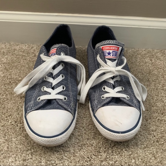 Converse All Stars Low Tops with Stitching - Picture 1 of 5
